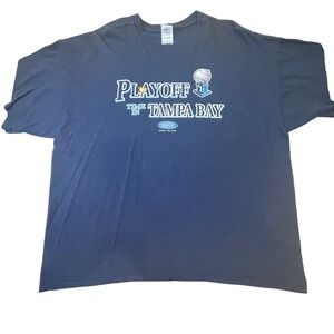 Vintage 2000's Gildan Tampa Bay‎ Rays Playoff T-Shirt MLB Baseball Fan Tee 2XL